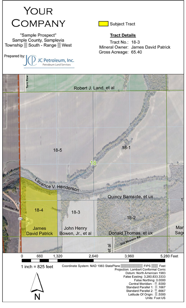 Lease Purchase Report Plat Map